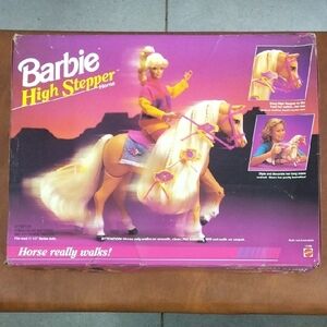 Barbie 1994 High Stepper Horse in Cream and Pink